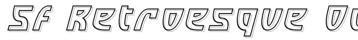 SF Retroesque Outline Italic font